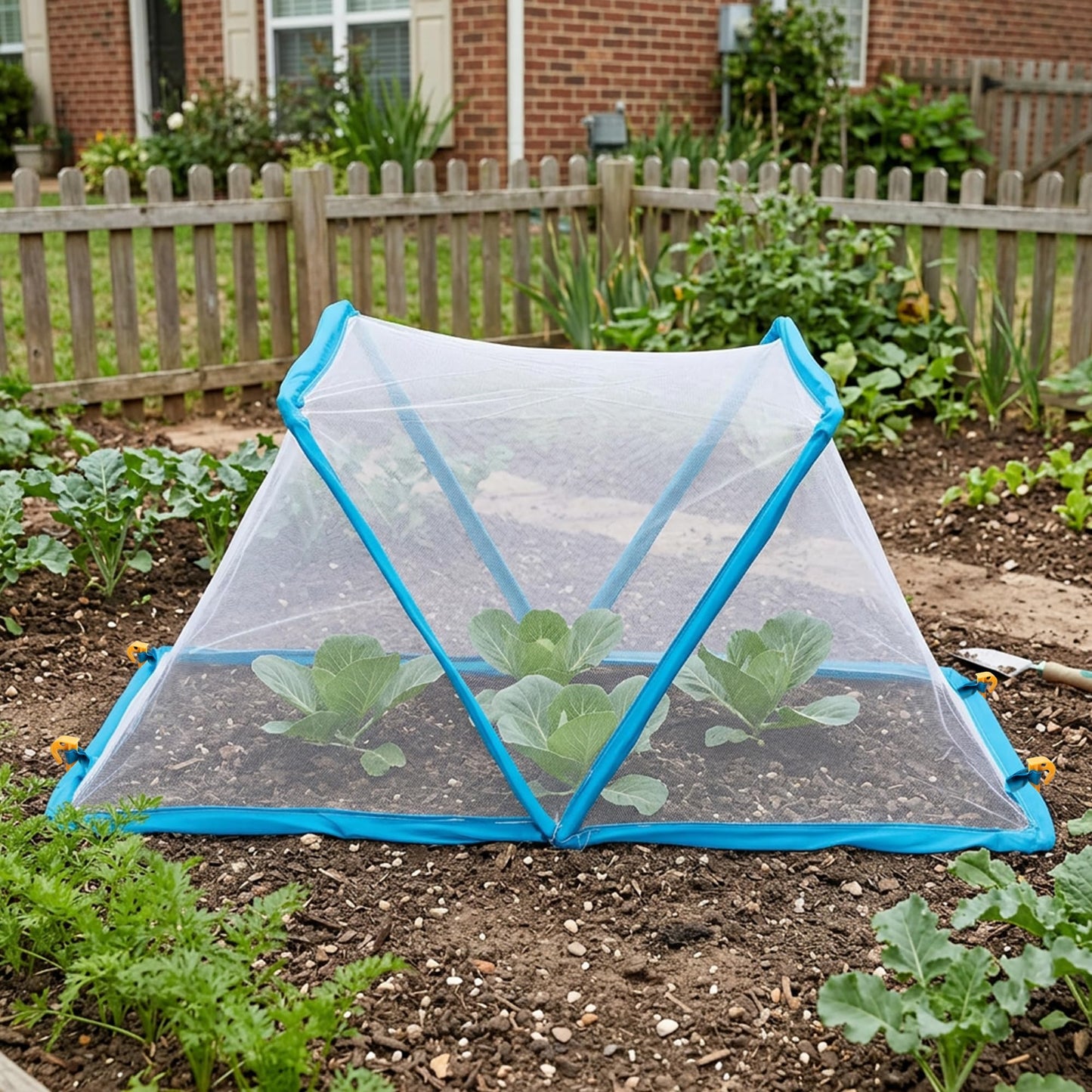 2 Pcs Foldable Garden Covers for Raised Beds, 35" x 13" x 15" Garden Bed Insect Bird Netting Plant Cover, Garden Rows Pest Barrier Plant Protector Mesh for Protecting Vegetables Fruits Flowers