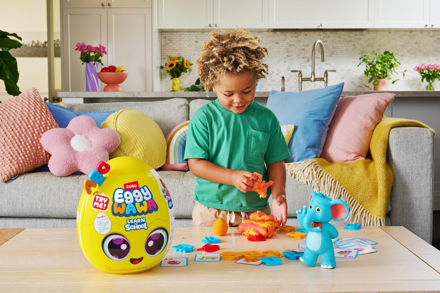 Eggy Wawa Learn at School by ZURU, Pre-K Interactive Baby and Toddler Learning Toy with Music, Letters, Numbers