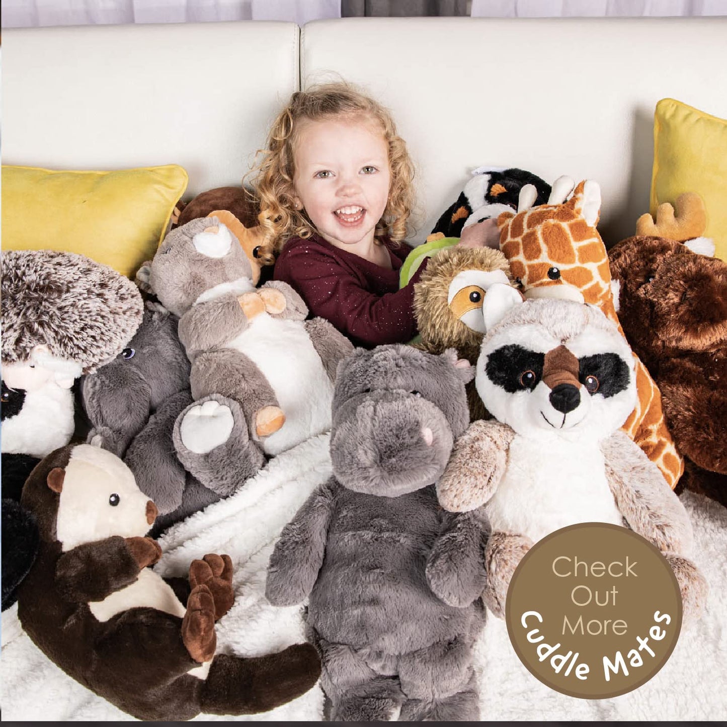 Squirrel Products Cuddle Mates Stuffed Animal Plush Toy - 14 Inch - Monkey