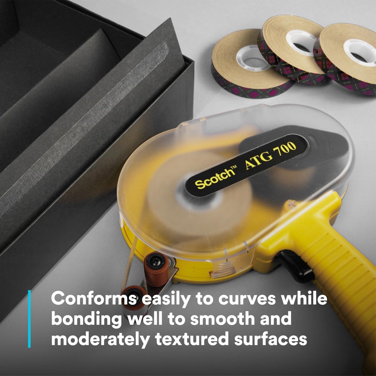 3M Scotch ATG Adhesive Transfer Tape 969, Clear, 1/4 in x 18 yd, 5 mil, 72 Roll/Case (12 Roll/Carton, 6 Carton/Case)