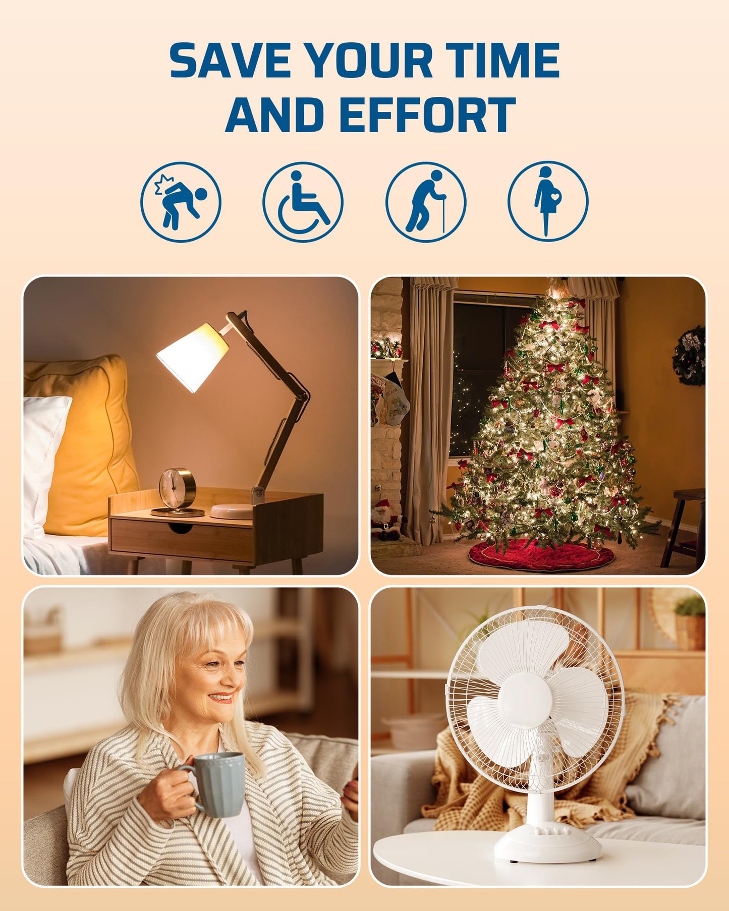 DEWENWILS Wireless Outlet, Programmable and Expandable Electrical Outlet Switch, Wireless Remote Light Switch, 100FT Range, 1 Remote and 3 Outlets