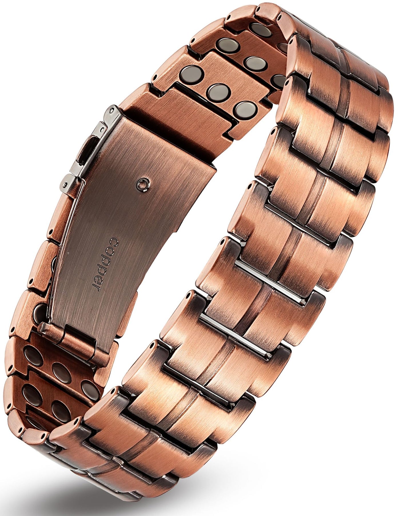 Krilicy 99% copper bracelet for men,magnetic therapy bracelet with 3X ultra strength magnets