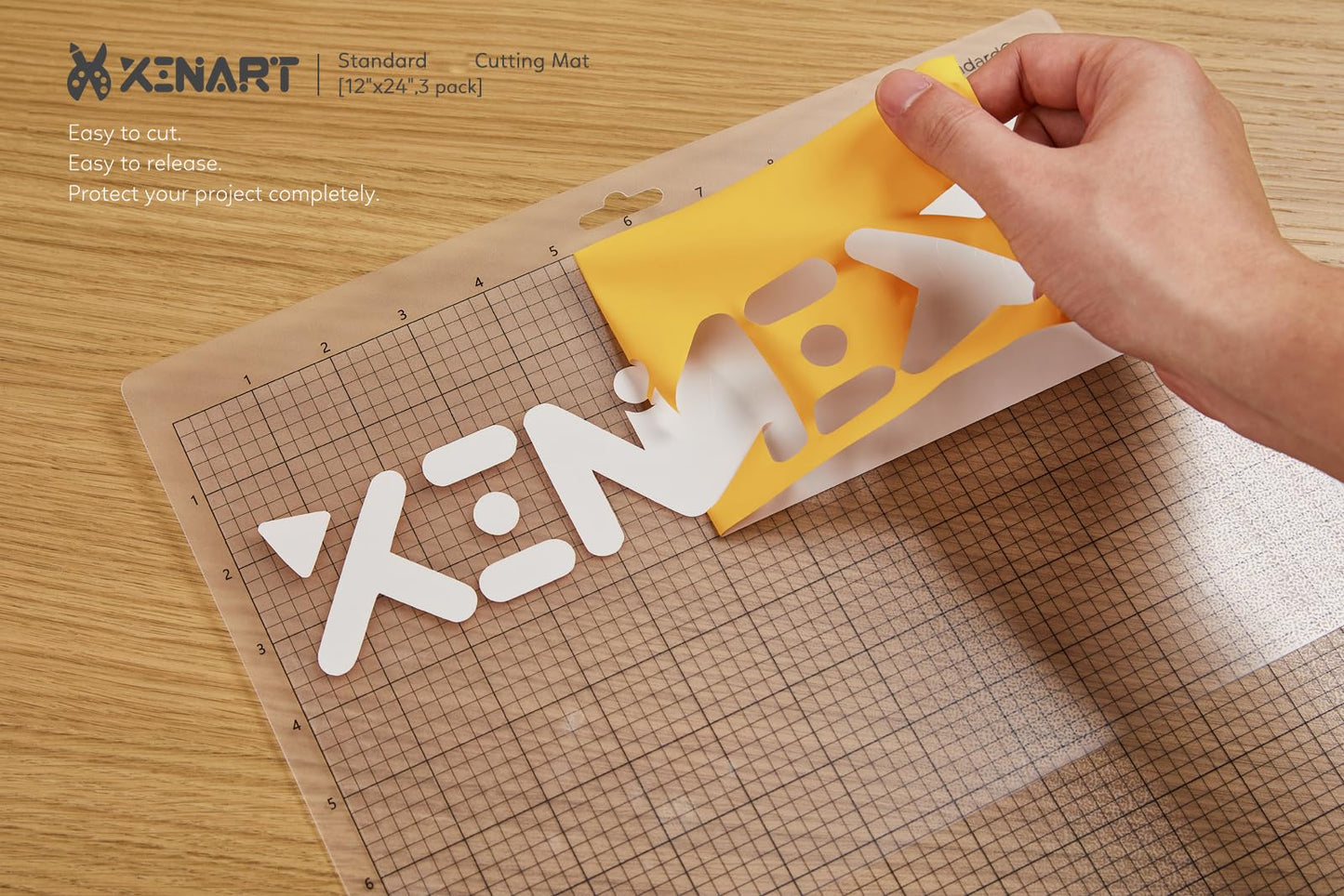 XINART Cutting Mat for Silhouette Cameo 4/3/2/1(3 Mats,12x24 inch) Standard Adhesive Sticky Accessories Craft Vinyl Replacement Cut Mats for Silhouette Cameo