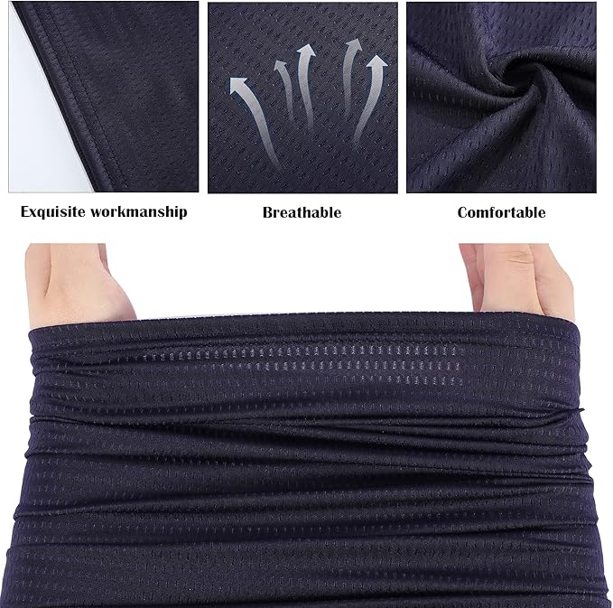 Geyoga 6 Pieces Winter Face Mask for Men UV Protection Mask Sunscreen Breathable Windproof Neck Gaiters Scarf Fishing Cycling Running (Classic Colors)
