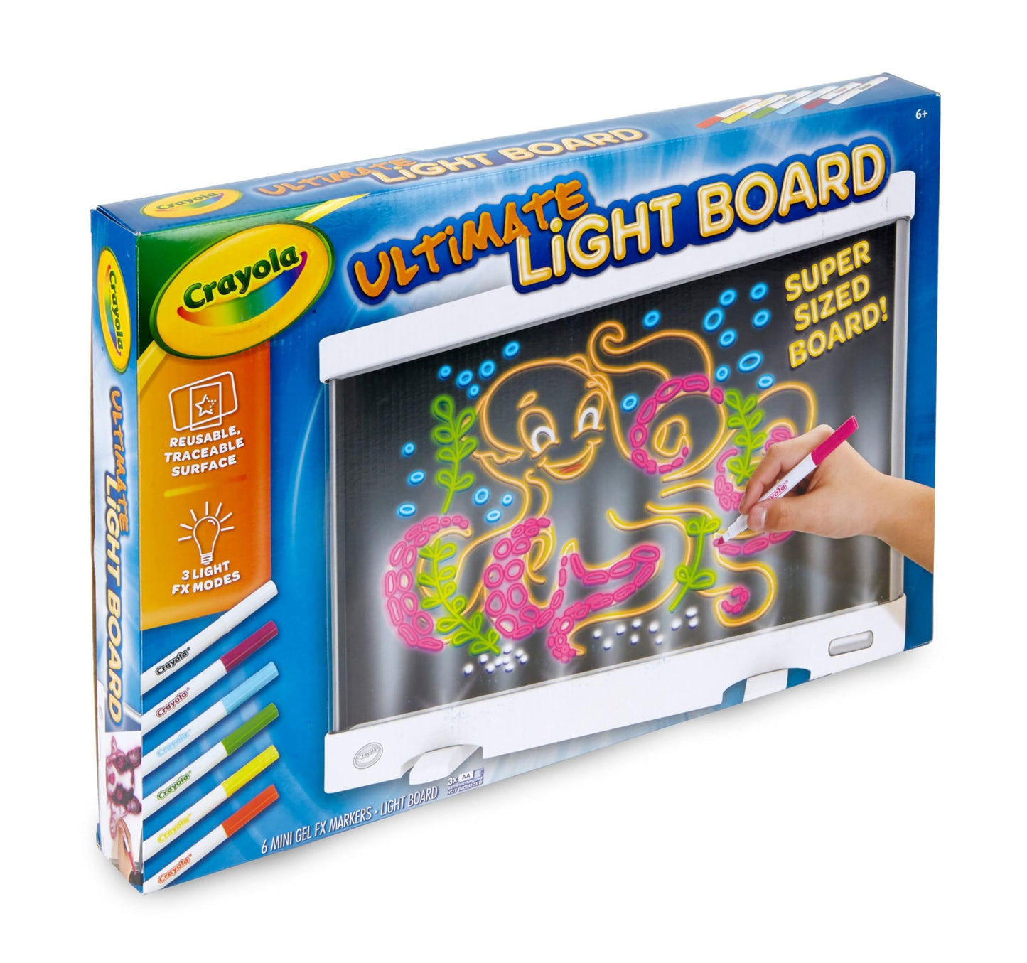 Crayola Ultimate Light Board - White, Kids Drawing Tablet, Gifts for Kids, LED Drawing Board, Sketching Art Projector, Toys for Boys & Girls, 6+