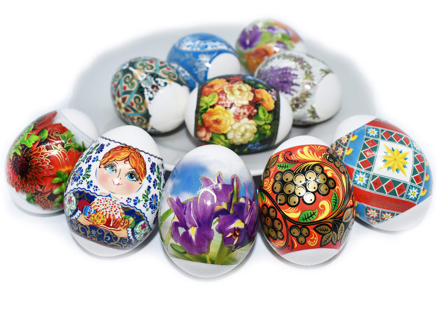 Pack 10 Thermo Heat Shrink Sleeves - Easter Egg Decorating Kit - Ukrainian Pysanky Supplies - Decorative Egg Wraps - Easter Decoration Wraps Pysanka Pysanky - for 70 Eggs