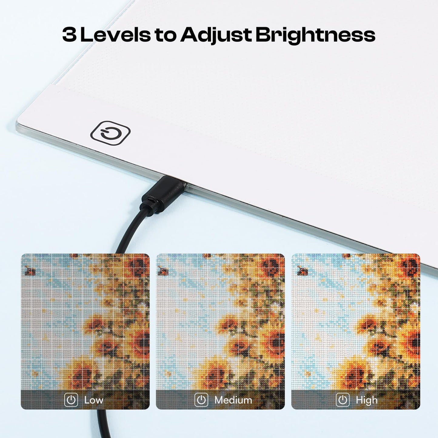 Caydo 31 PCS All Inclusive Diamond Art Accessories Kit, A4 LED Light Pad Set with Diamond Art Sealer, Trays, Electric Pen, Roller Tool for 5D Diamond Paint