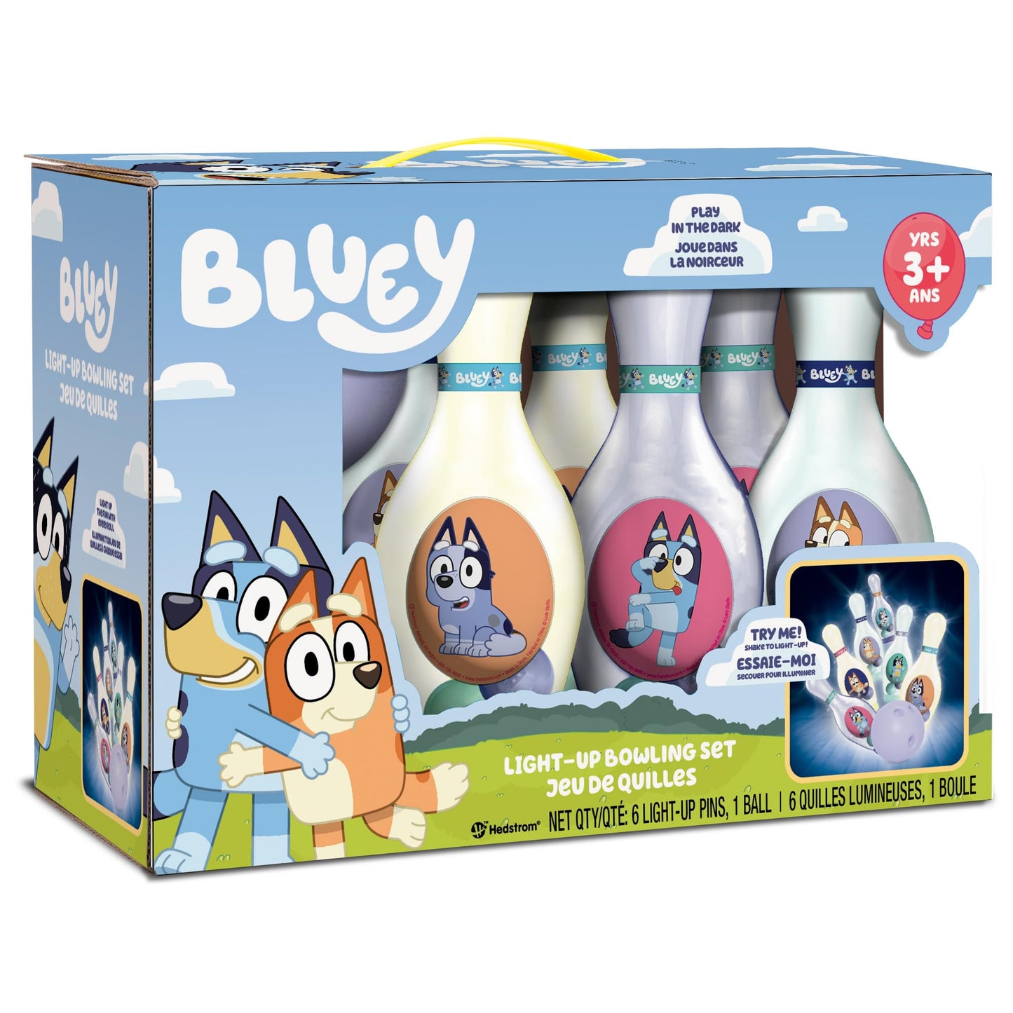 Hedstrom Light Up Bowling Set Game, Bluey