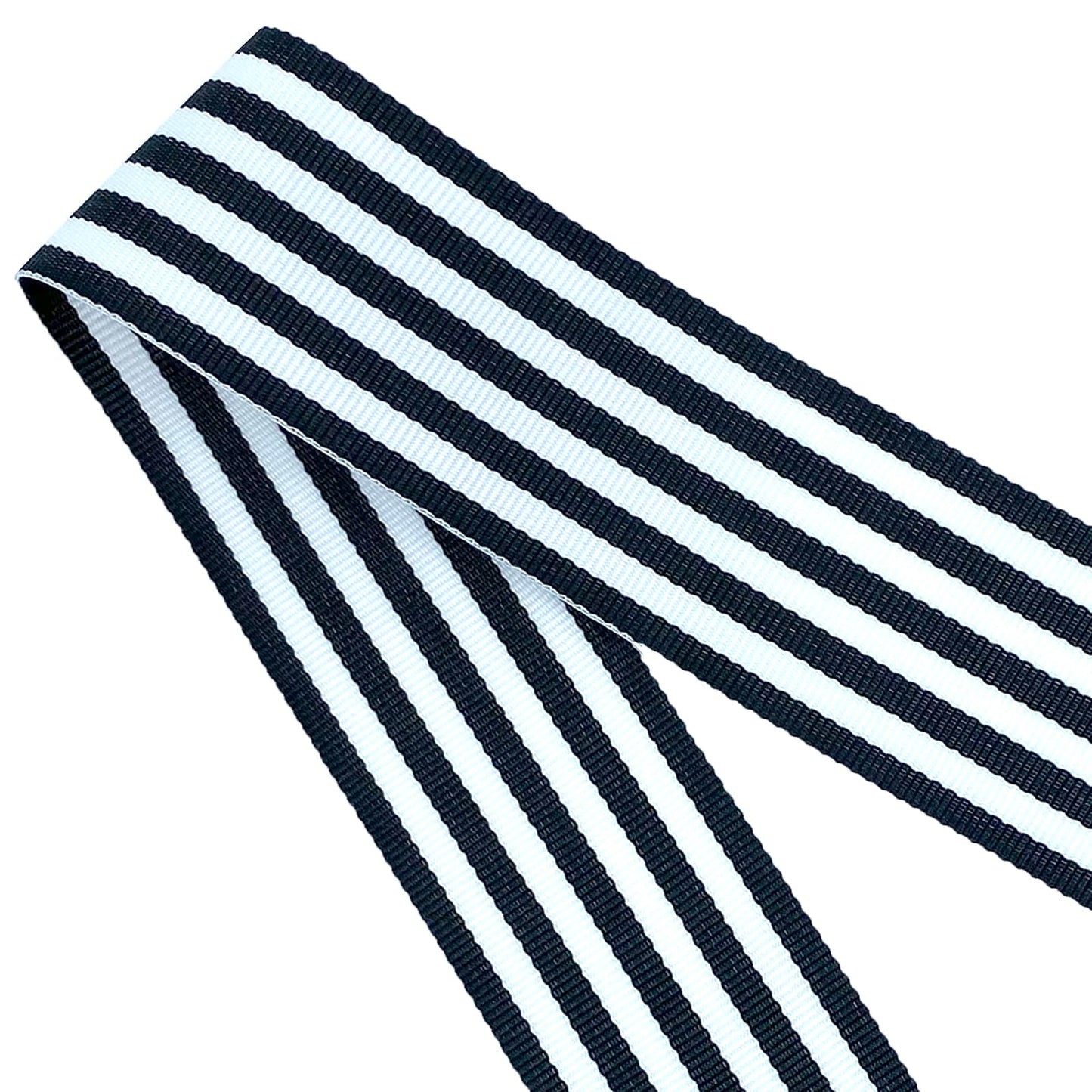 Morex Ribbon Striped Polyester Grosgrain Ribbon, Party Decorations, Gift Wrapping, Fun Patterns, 1-1/2" by 20 yd., Black