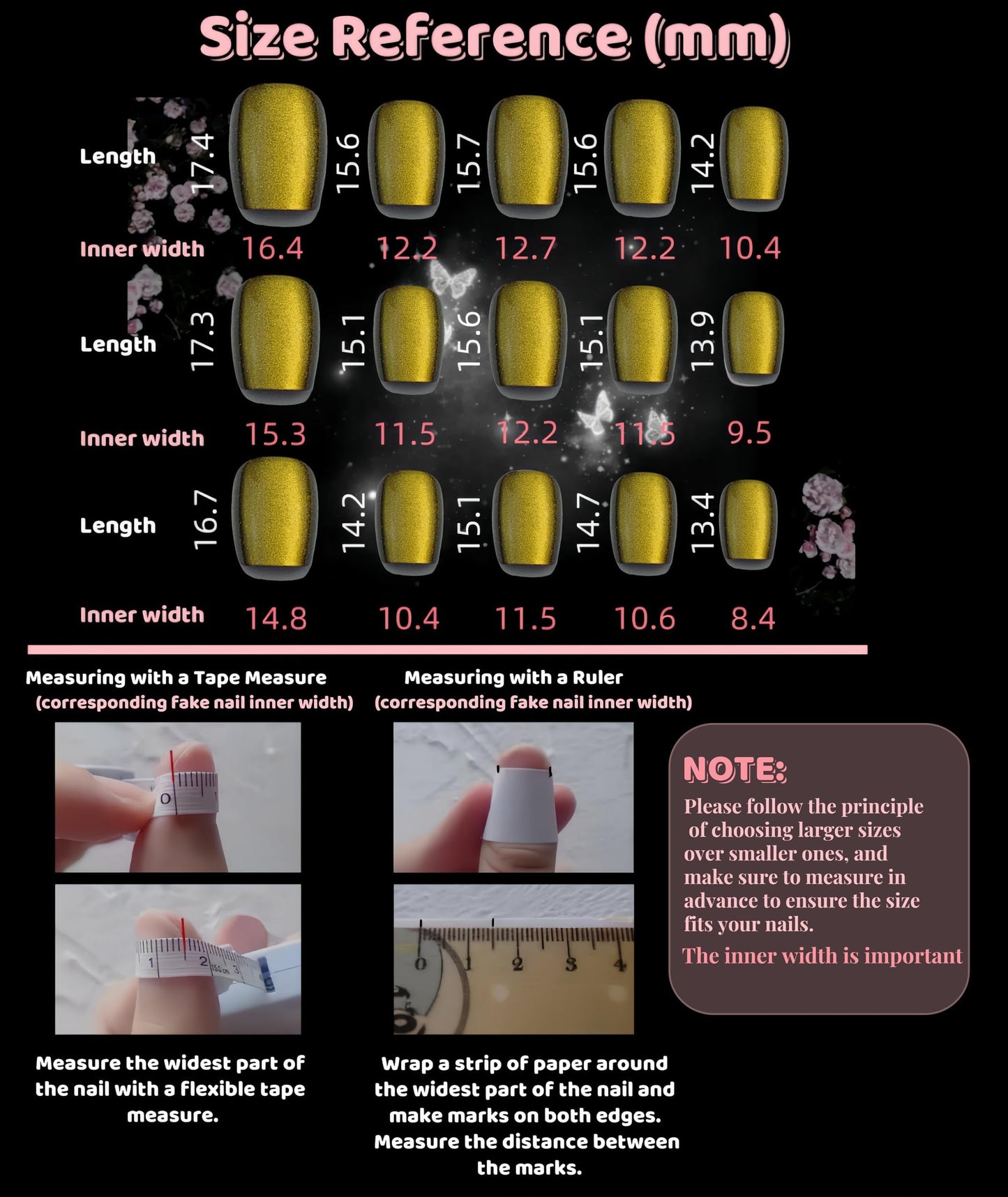 Incantevole Cat's Eye Press On Nails (30PCS； SIZE：XS-S-M), Short Square Fake Nails (Black Gold), Handmade Nails, Elegant False Nail Tips