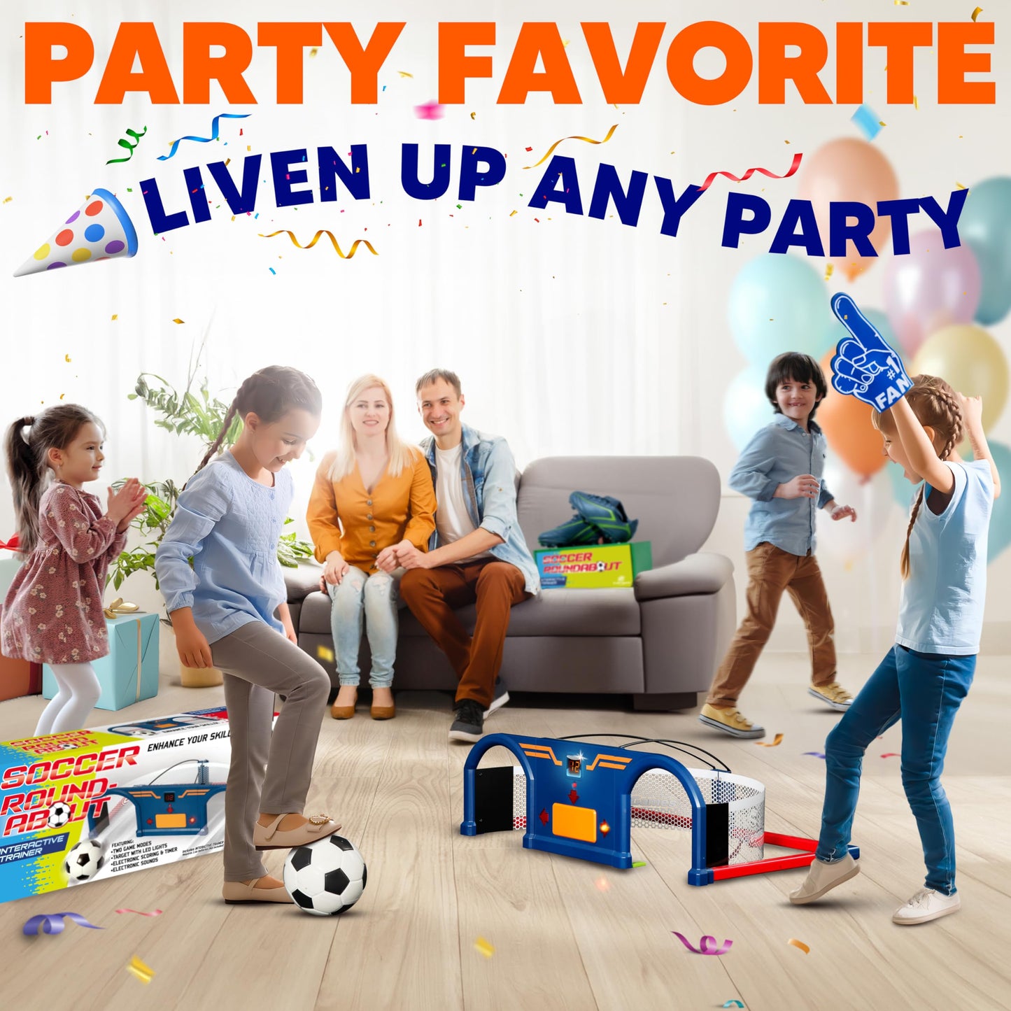 Soccer Trainer, Kids Soccer Exercises Training Set | Improve Agility First Touch Ball Control & Foot-Eye Coordination Hand-Eye