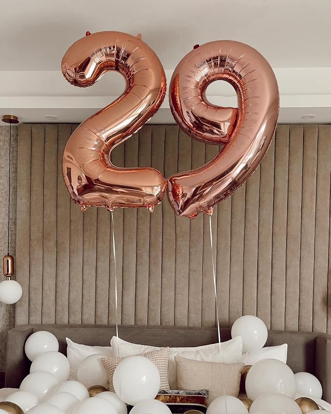 Rose Gold Number 8 Balloon 40 Inch, 8th Birthday Party Decorations for Children, Giant 8 Foil Balloon for Party Supplies