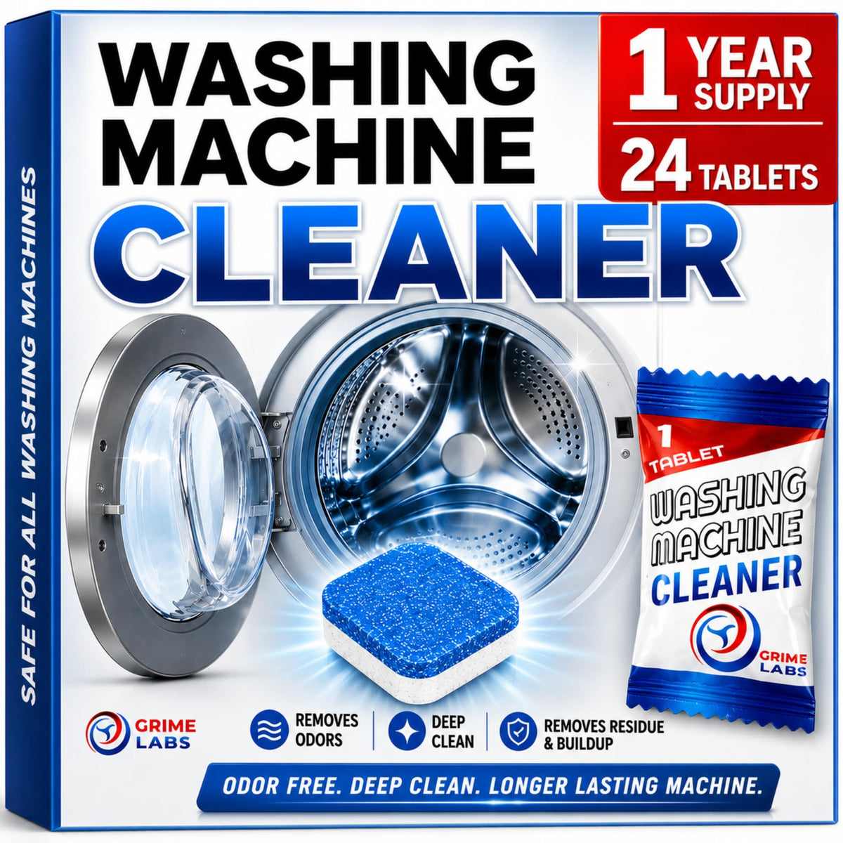 Washing Machine Cleaner Tablets (24 Count)