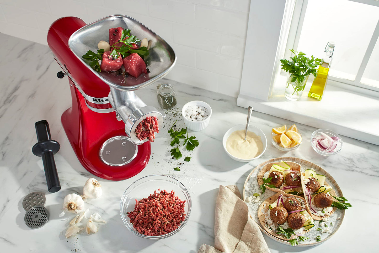 KitchenAid Stand Mixer Attachment, Food Grinder KSMMGA, Metal Food Grinder