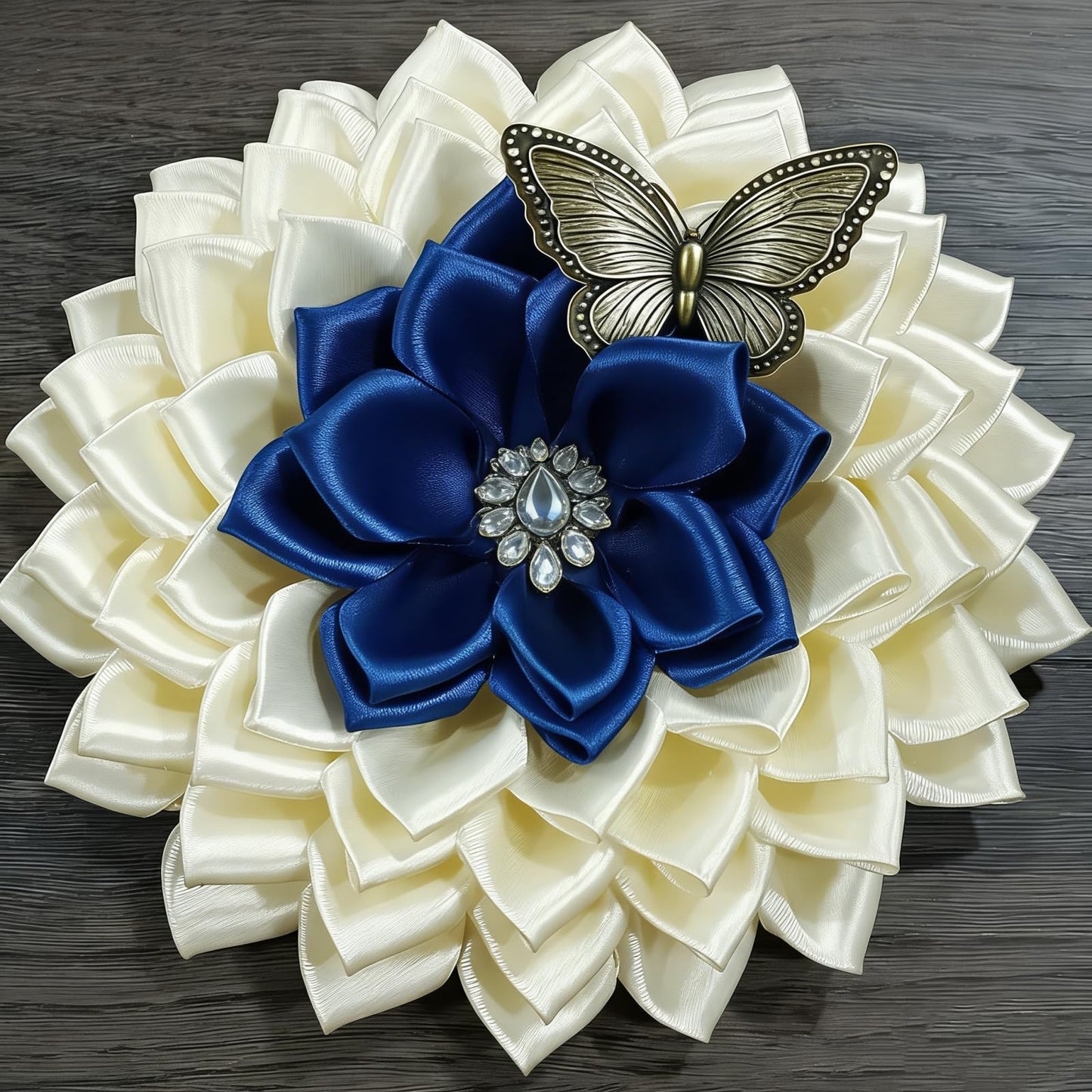 Pre-Cut Satin Ribbon Petals, 300 Pcs DIY Flower Making Supplies for Wedding Bouquets, Bridal Shower, Save Time & Boost Efficiency for Crafters, Beige