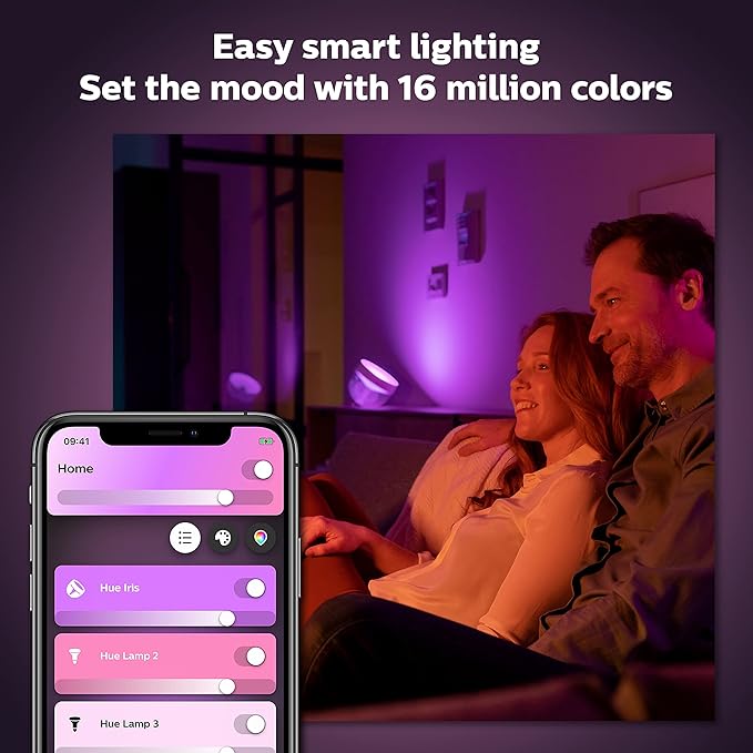 Philips Hue Iris Smart LED Table Lamp, White - White and Color Ambiance - 1 Pack - Control with Hue App - Works with Alexa, Google Assistant, and Apple Homekit