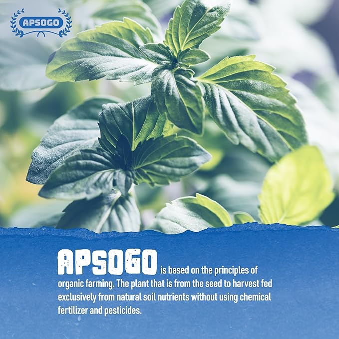 APSOGO Organic Spearmint - Premium Greek Herbal Tea & Culinary Mint - Naturally Sweet Aroma - 1.76oz