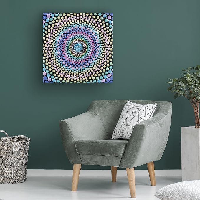 Trademark Fine Art Canvas Wall Art - Amy Diener 'Candy Swirl' Wall Art for Living Room, Bedroom, or Office Décor
