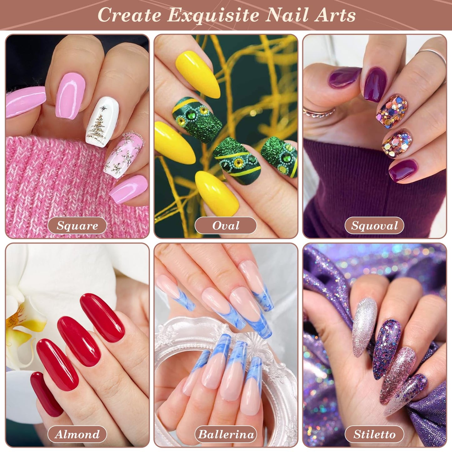 600PCS Clear Coffin Nail Tips and 240PCS Short Press On Nails Set, Clear Acrylic Nail Tips with Glue, Nail Art Brushes and Nail Display Stand, Nail Tips for Salons and Home DIY Nail Art