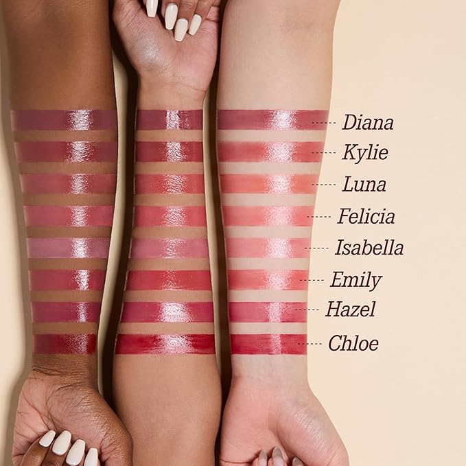 DEARDAHLIA Lip Paradise Sensual Lip Glow (Kylie) - Weightless Hydrating Vegan Lipstick with Glossy Finish, Natural Radiant Glow & Shea Butter Nourishment. 0.11 oz