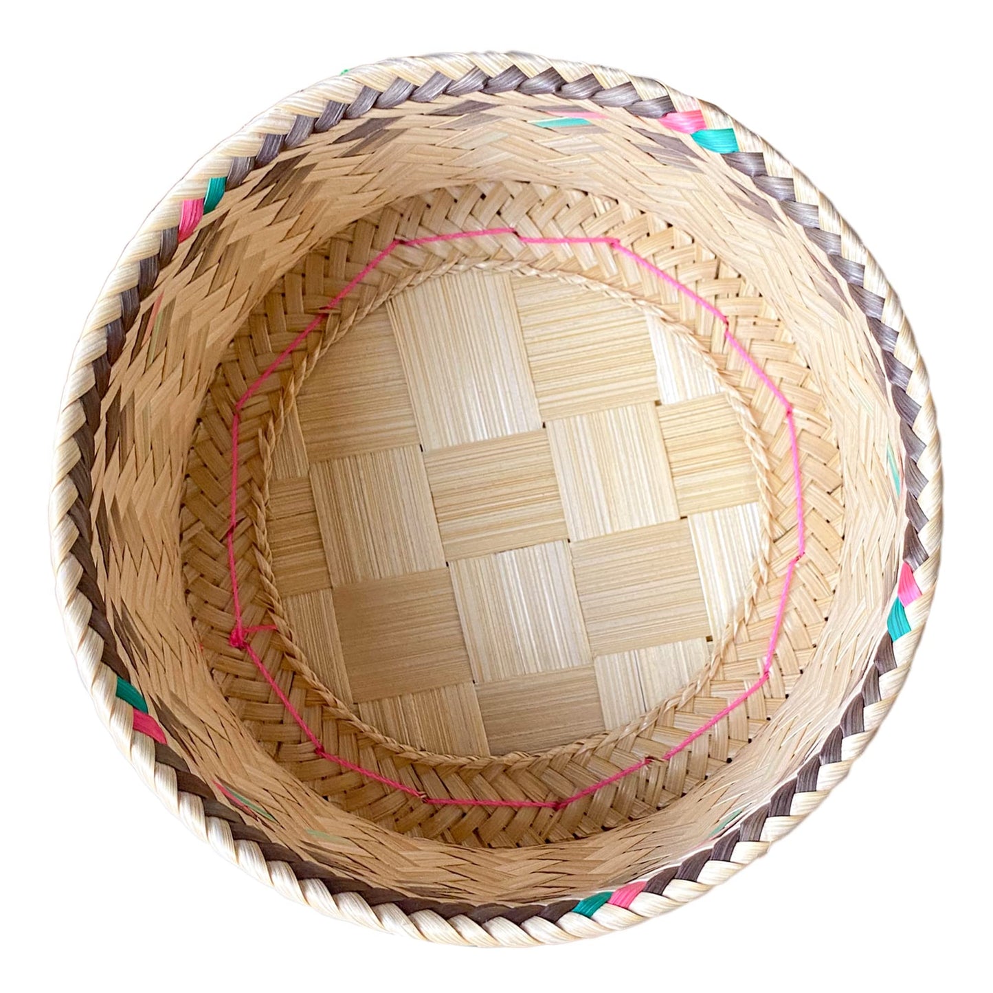 Bamboo Sticky Rice Serving Basket Thai Kratip Container 100% Handmade Traditional Village Handicrafts with Vegetable Plant Based Dye Coloring Shades Food Safe