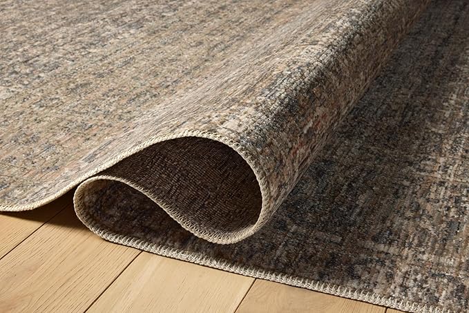 Loloi Amber Lewis Molly Collection MOL-04 Navy/Blush 5'-3" x 7'-9" Low Pile Area Rug