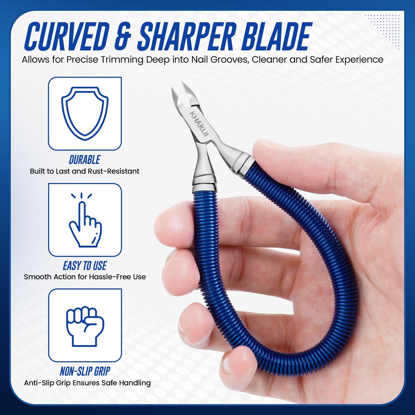 Cuticle Trimmer – Professional Stainless Steel Cuticle Nippers and Cuticle Remover with Cuticle Pusher for Manicure and Pedicure.