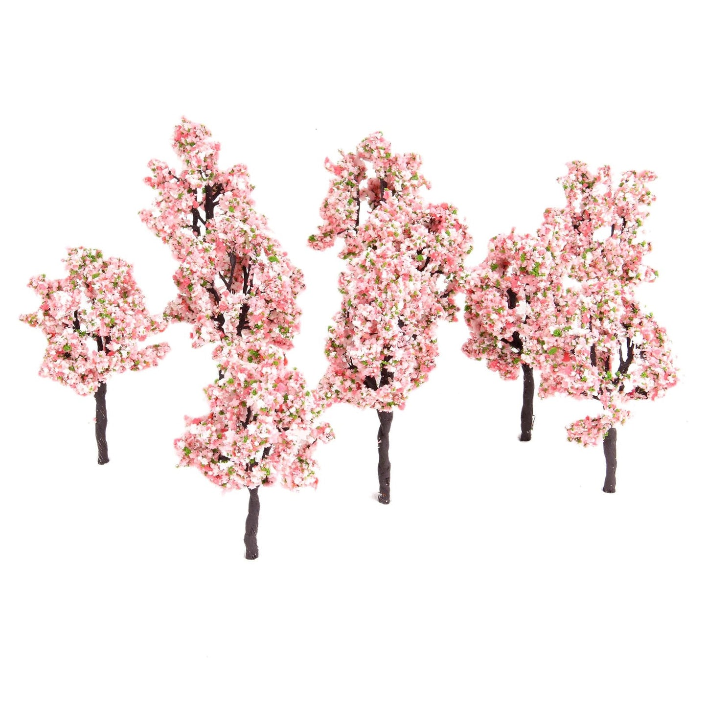 Yetaha 10PCS Pink Flower Model Trees, Mini Vegetation Flower Cluster Static Scenery Model for DIY Landscape Railway Train Diorama Garden Scenery Layout Architecture Trees Home Decoration, 11CM/4.33"
