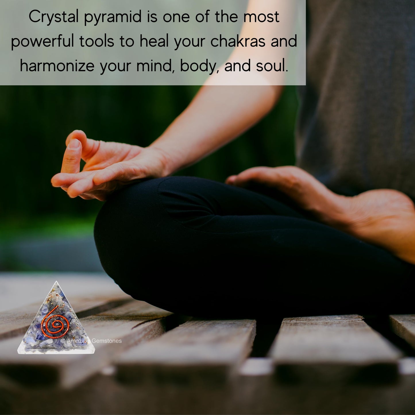 Amazing Gemstone Iolite Orgone Pyramid - 30mm Small Orgonite Pyramids with Crystals and Healing Stones - Authentic Organite Gifts