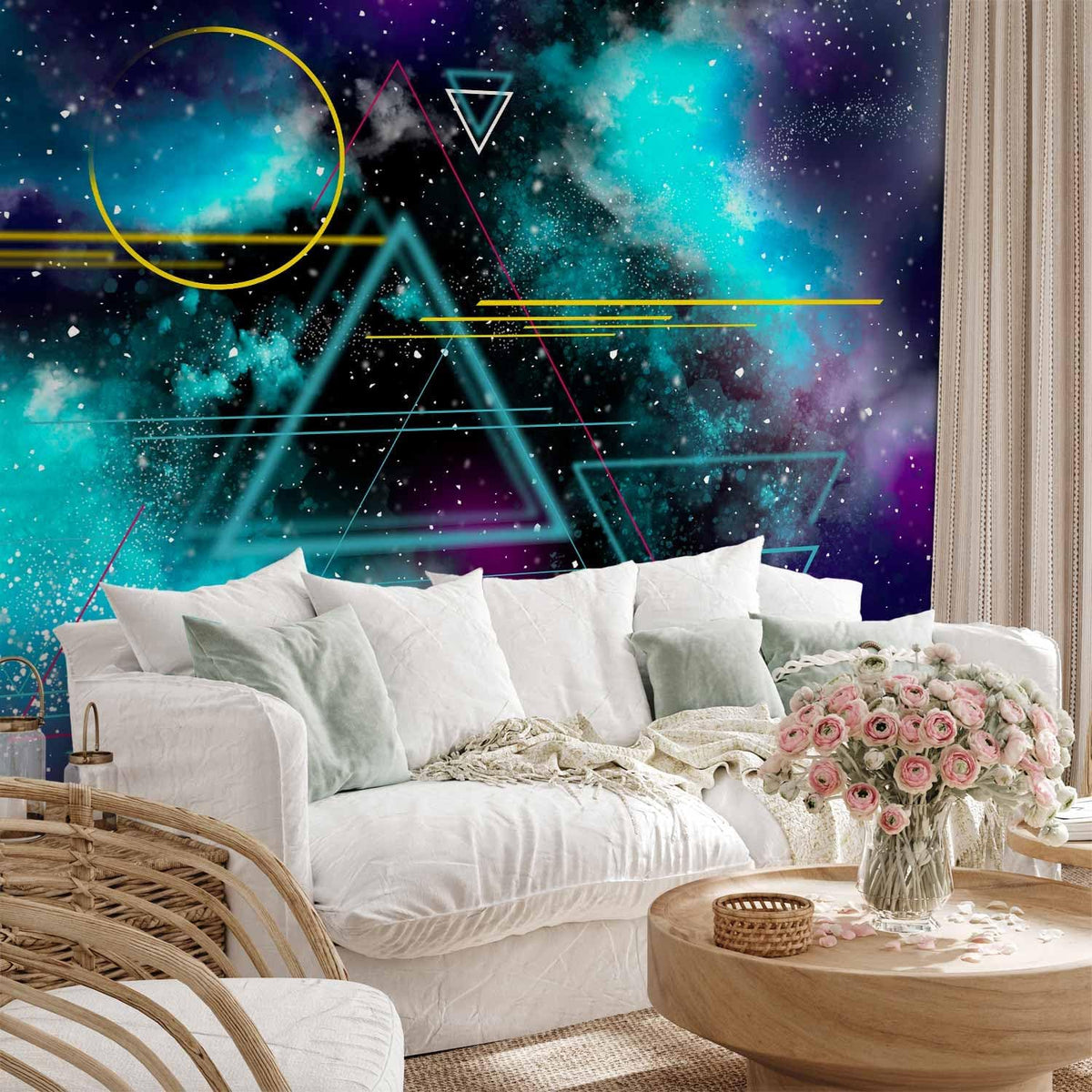 artgeist Wall Mural Galaxy 98x69 in - Non-Woven Wallpaper Fleece Wall Decor Photo Print Picture Image Design Home Mural Cosmos Galaxy Cosmonaut Astronaut a-A-10328-a-a
