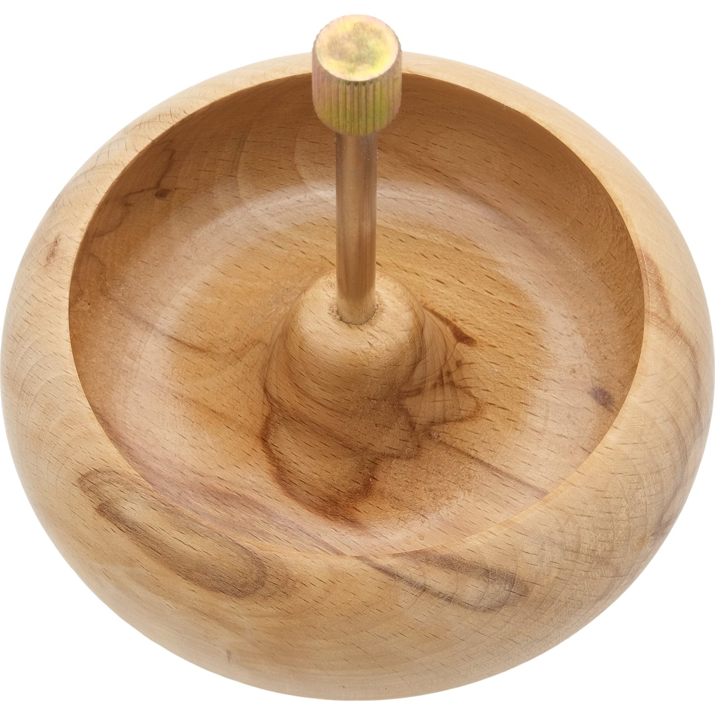The Beadsmith Spin & String – Bead Stringing Wooden Spinning Wheel with 2 Needles, 4.4” High, 5.6” in Diameter, Quickly String Seed Beads for Jewelry