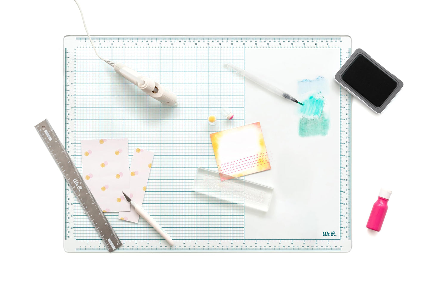 We R Memory Keepers, Glass Mat, 16 inches x 22 Inches, Heavy Duty, Perfect for Cutting, Paint Mixing, Scrapbooking, Crafts and More
