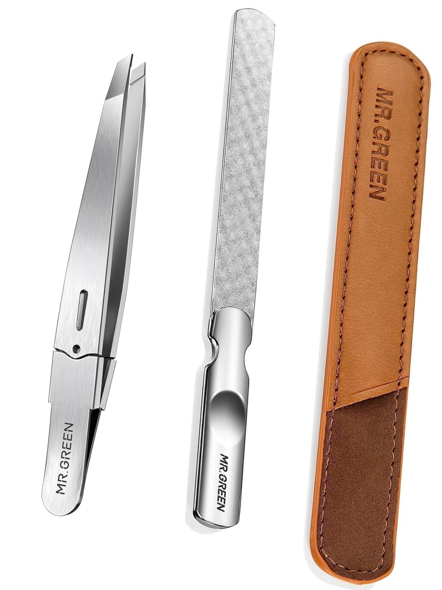 MR.GREEN Metal Nail File and Tweezers