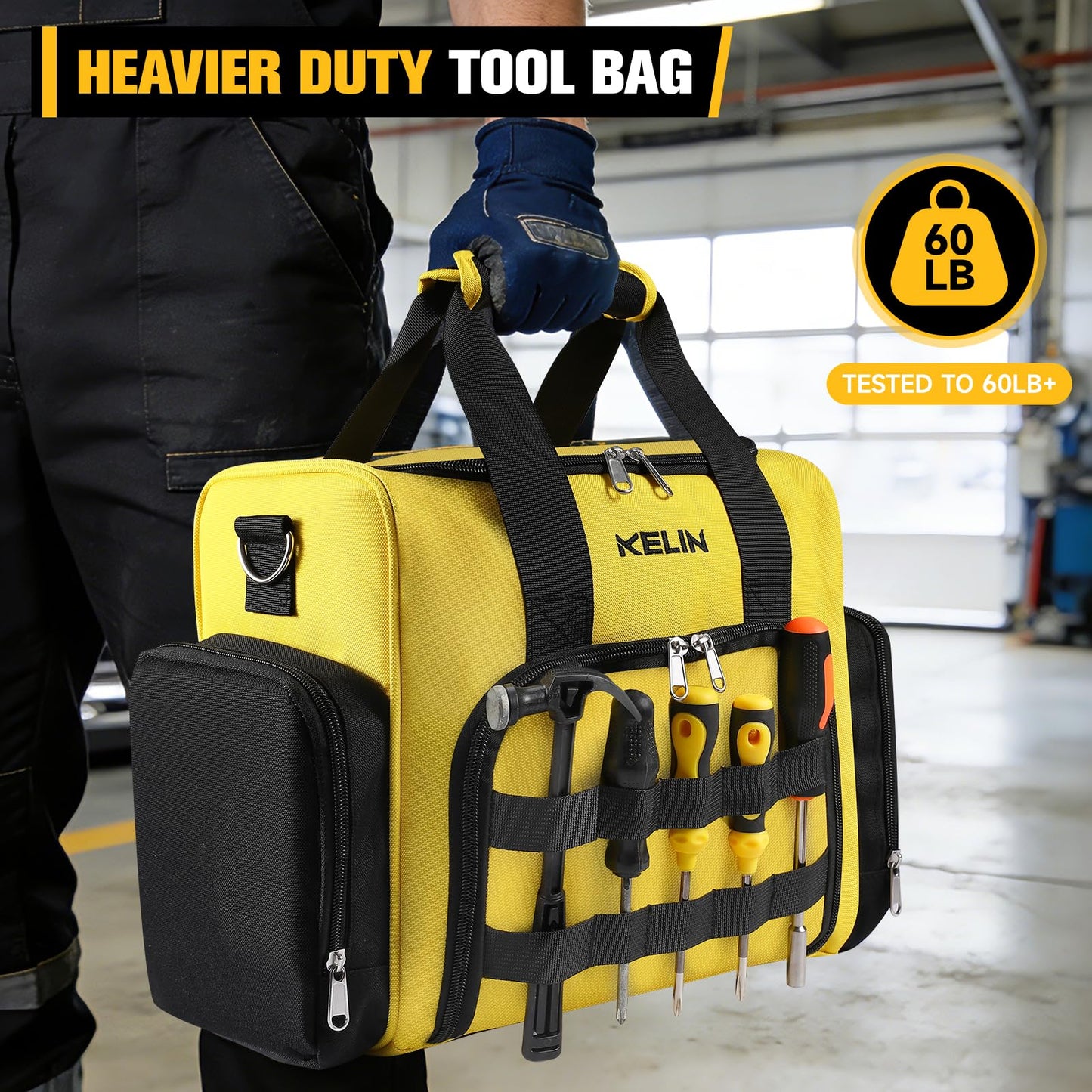 KELIN Tool Bag Box Organizer, Wrench Organizer, Toolbox, Tool Bags for Men Storage, Electrician Tool Bag, Caja De Herramientas, Birthday Gifts for Him Dad, Gadgets for Men, Father's Day Gift Ideas