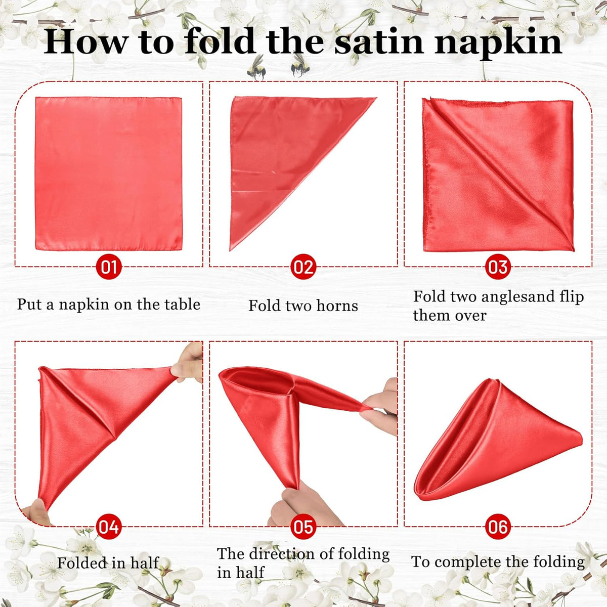 Bailarina 80 Pack Red Satin Napkins,17x17 Inches Wedding Napkins Square Soft Silky Table Napkins Bulk Decorative Elegant Cloth Napkin for Party Decoration, Banquet,Wedding,Graduation