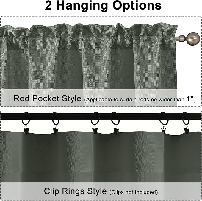 Chyhomenyc Olive Green Curtains 78 Inch Length 2 Panels Set, Faux Linen Textured Light Filtering Soft Airy Farmhouse Curtain Drapes for Living Room Bedroom, 40Wx78L