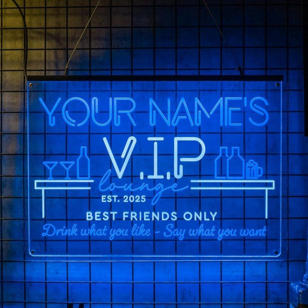 Personalized Bar Signs with Your Name for home wall light up with personalized pub name, man cave accessories, beer themed neon customizable lighted sign