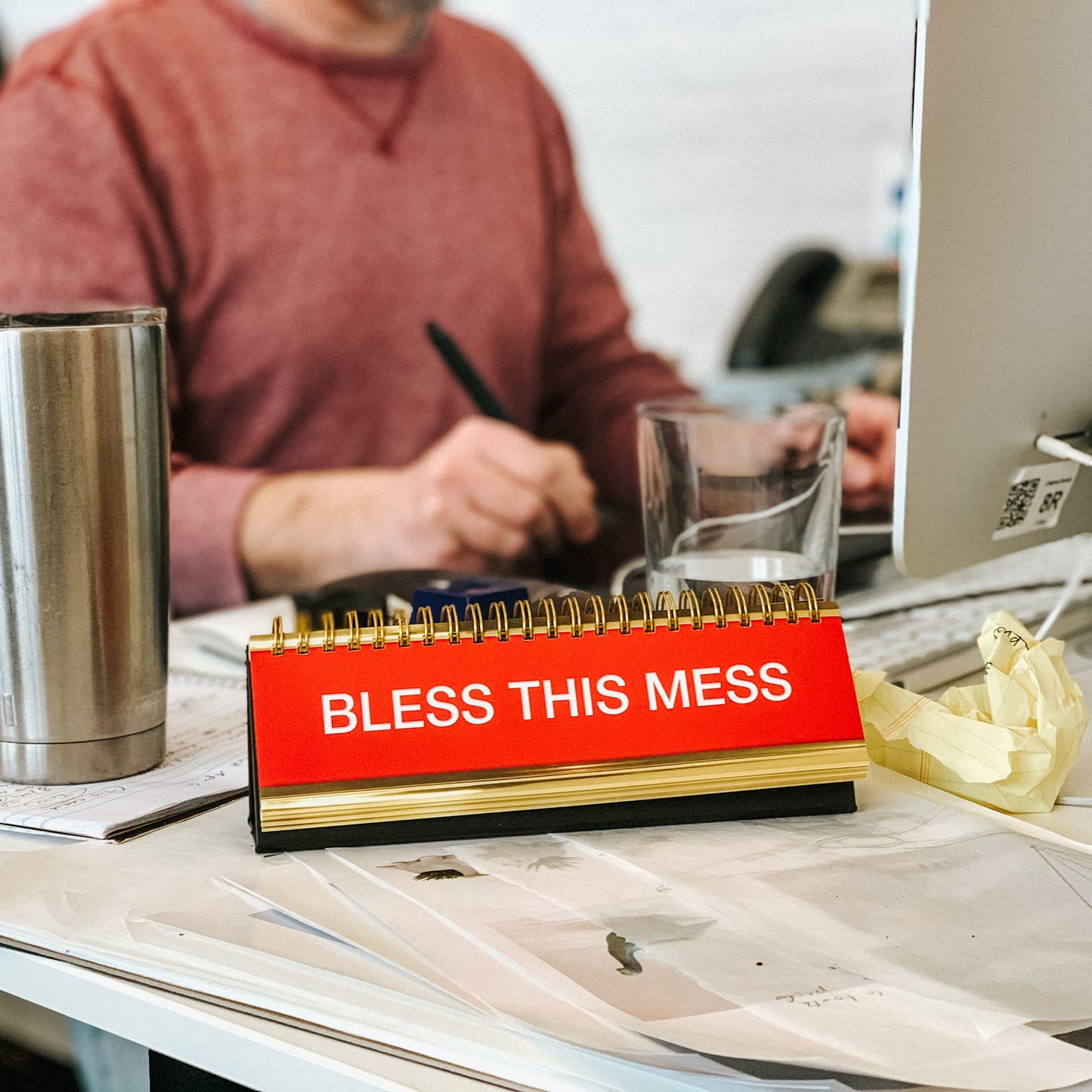 Genuine Fred Daily Desk Plaque Desktop Flip Book, assorted