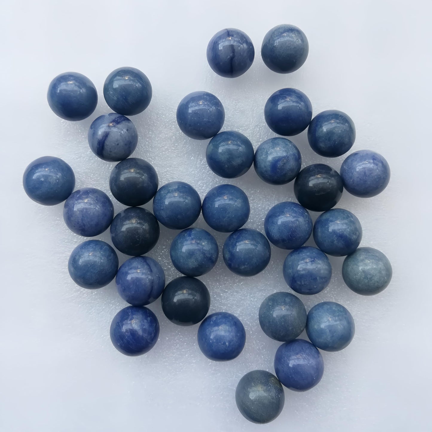 Sunshcat Natural Blue Aventurine 0.78 Inchs Crystals and Healing Stone Ball Set,Home Desktop Feng Shui Array Decoration(7 Pieces) ﻿