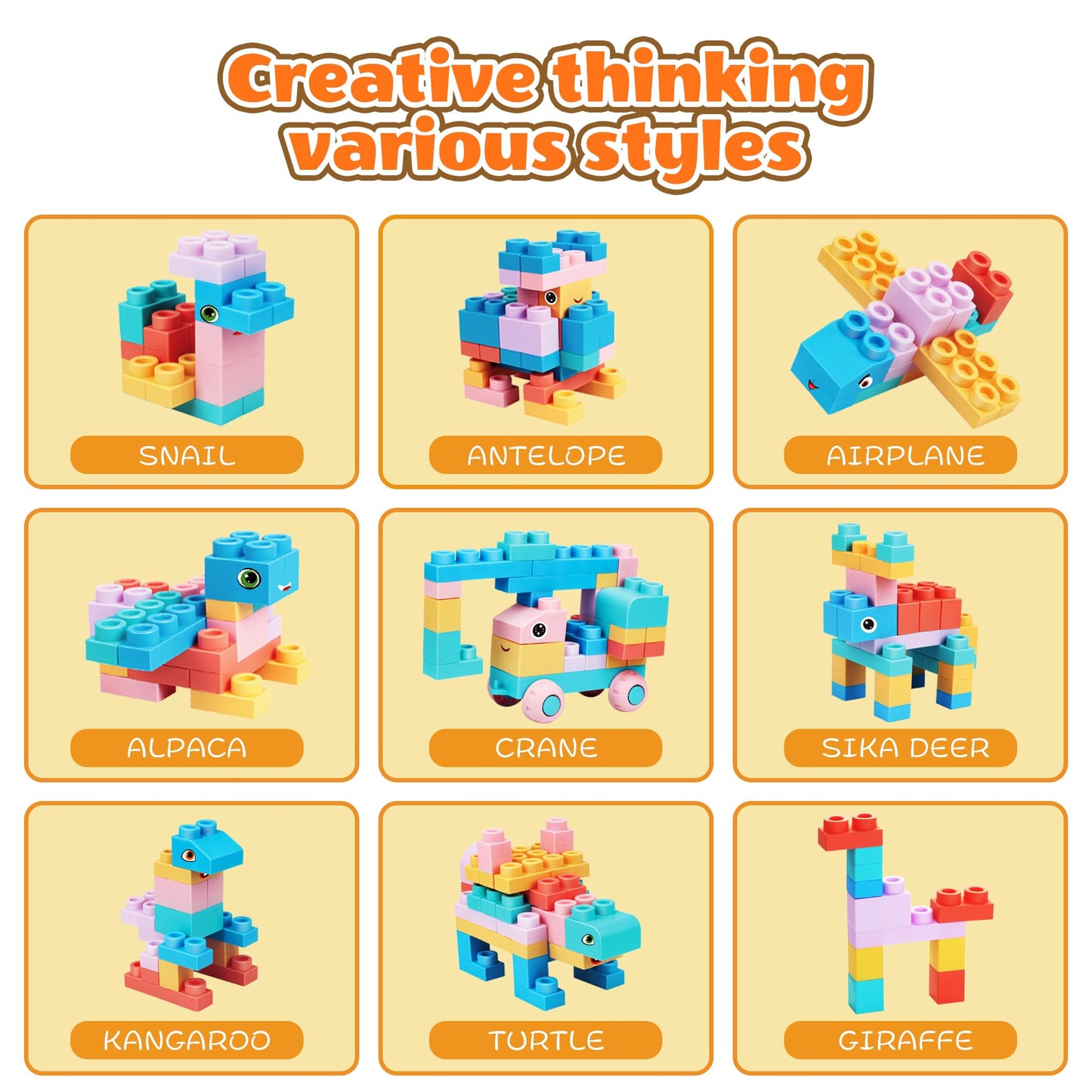 ZZXYPX 45pcs Soft Building Blocks for Toddlers - BPA-Free STEM Educational Toys Ages 18+ Months, Safe Preschool Learning Blocks for Creativity and Motor Skills Development