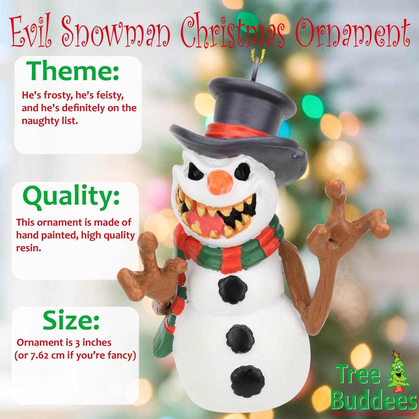 Tree Buddees Evil Snowman Halloween Horror Christmas Ornaments
