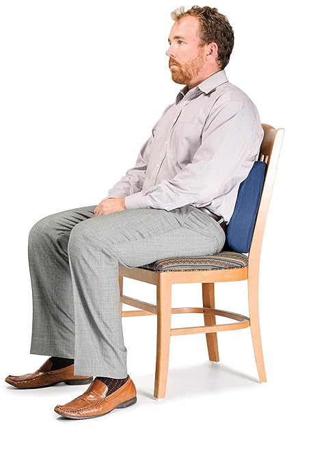 Graham-Field DM80R Lumex Lumbar Support Pillow for Cars and Office Chairs, Decorative Red Plaid