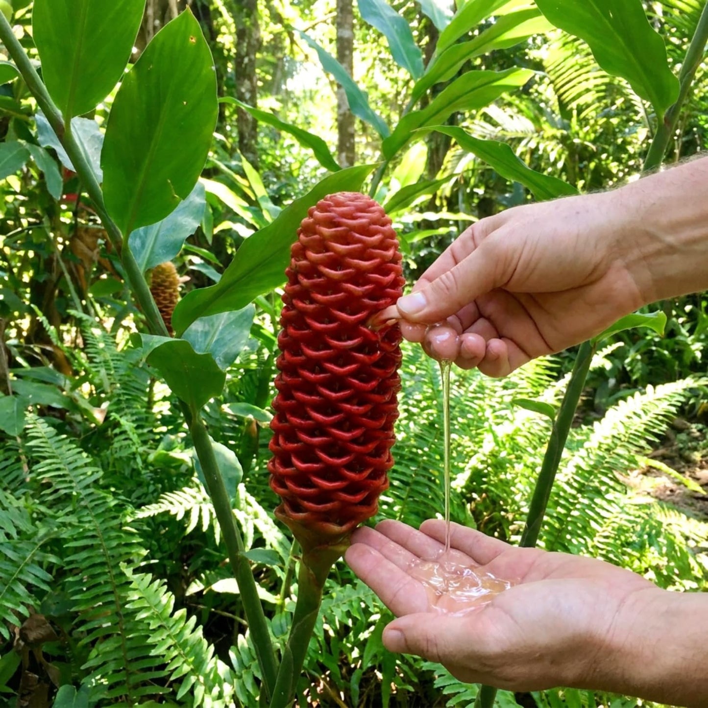 10 Awapuhi Shampoo Ginger Rhizomes, Red Shampoo Ginger 4-6 Inch, Red Ginger Lily, Zingiber Zerumbet, Outdoor Growing, Ready to Grow