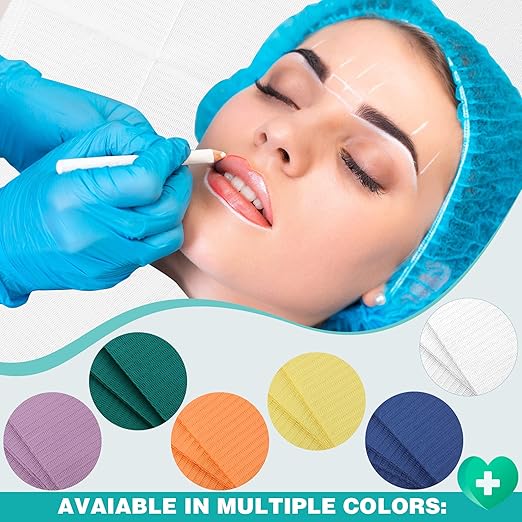Newwiee 750 Pcs Disposable Dental Bibs Bulk Waterproof Tattoo Sheet Patients for Lash Nail Art Tray Cover 13" x 18"(White)
