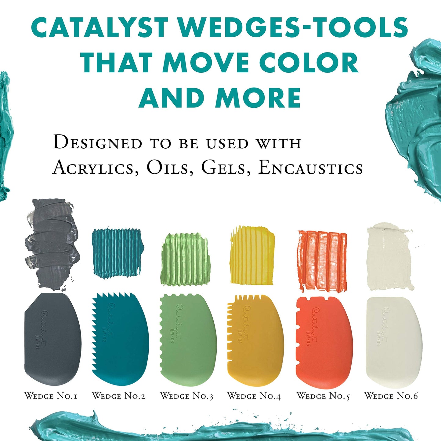Princeton Catalyst Tools, Art Supplies for Texturizing and Moving Paint, Wedge- White