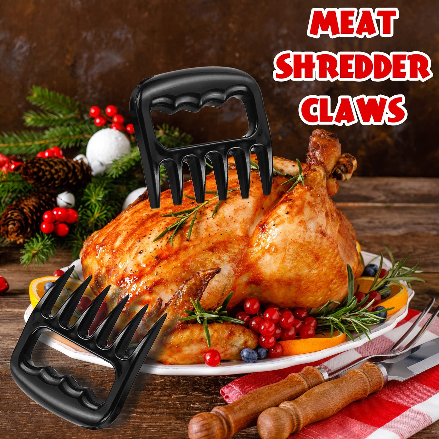 ROMANTICIST 27pcs Heavy Duty Grilling Gifts for Men Dad Fathers Day, Extra Thick BBQ Accessories Tools Set, Stainless Steel Grill Utensils Kit with Meat Claws, Canvas Bag for Outdoor Camping Silver