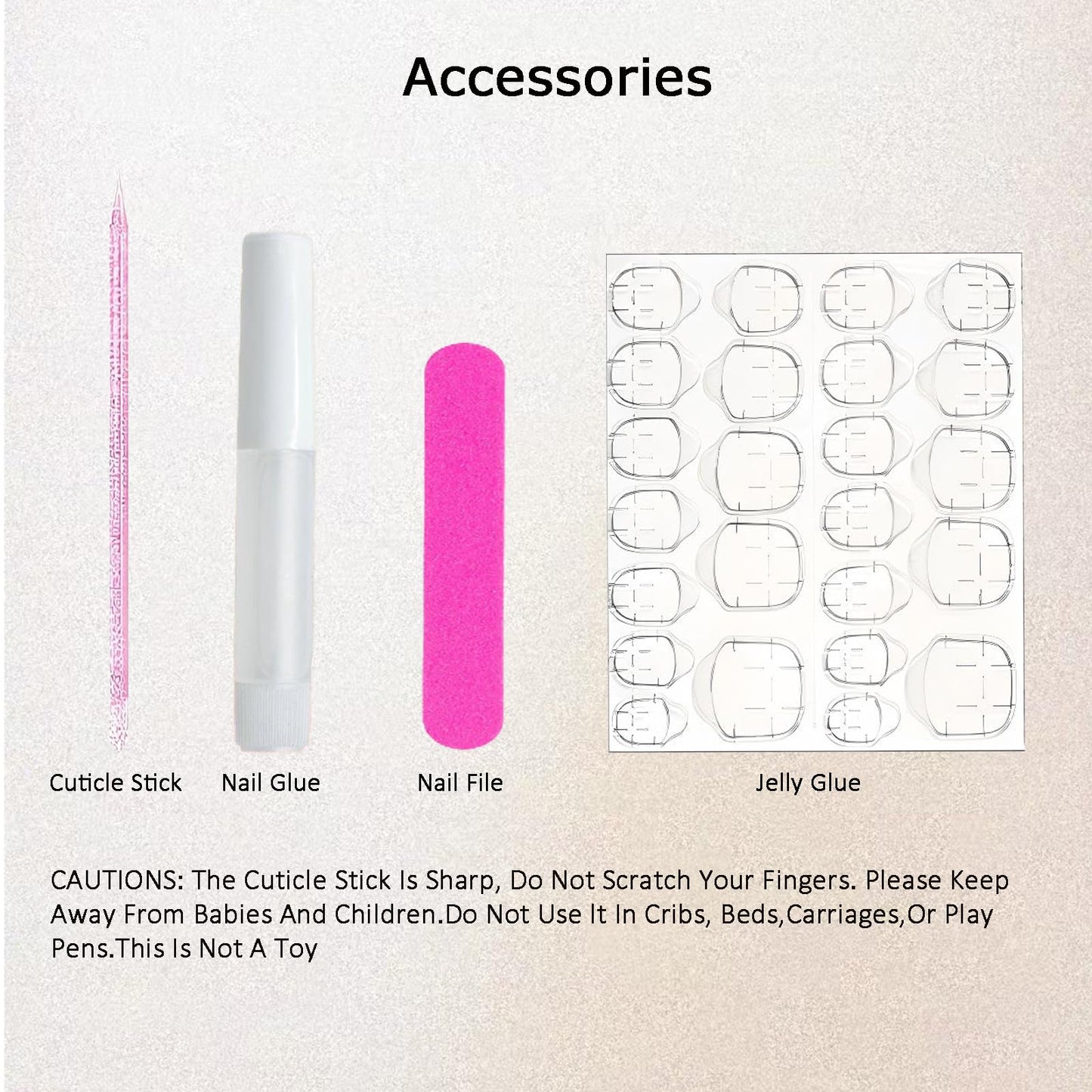 FORBELOVED NAILS,French Tip-Line Zebra Press On Nails,Long Square Glue On Nails,Shiny 3D Flower With Gradient Blush Design False Nails For Women And Girls,12 Sizes-24Pcs with Glue,(Black),FOB