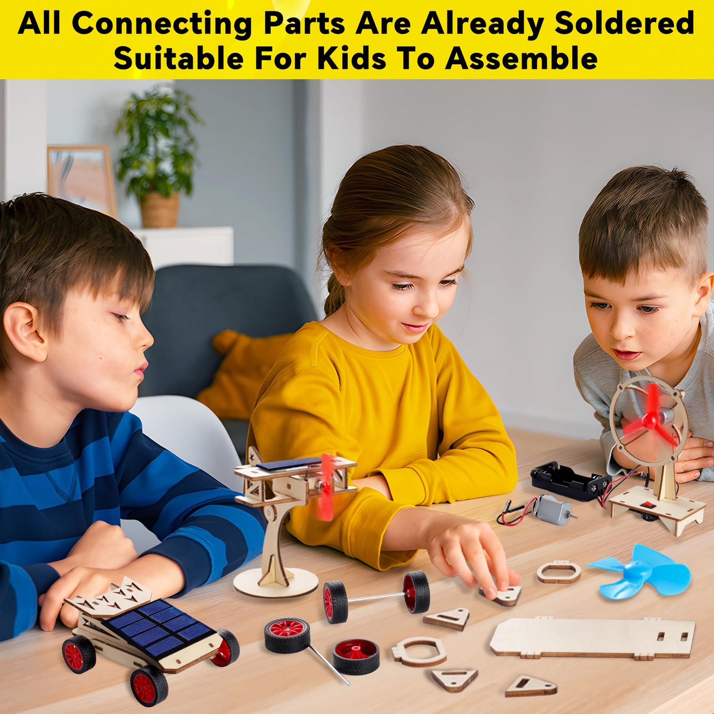 STEM Kits for Kids Age 8-10-12-14, Science Kits for Kids Age 8-12, STEM Toys Gifts for Boys Age 8 9 10 12 13 14, Car Building Science Experiment Projects 9-12, Solar Power & Engineering Kit