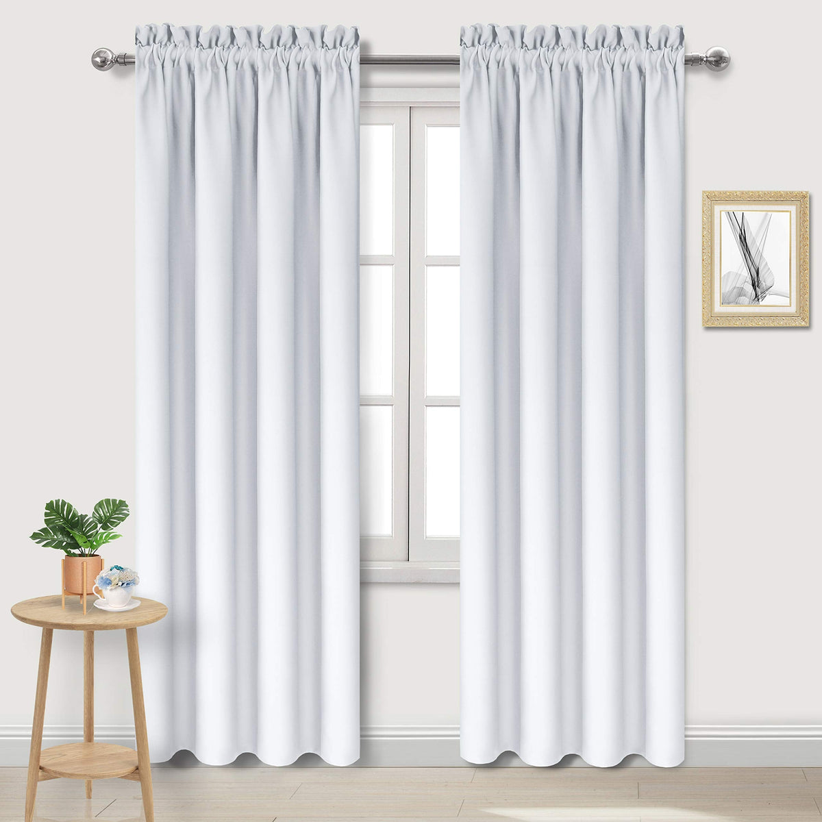 Blackout Curtains for Bedroom Living Room 38 x 84 Inch Long 2 Panels (2 Count)