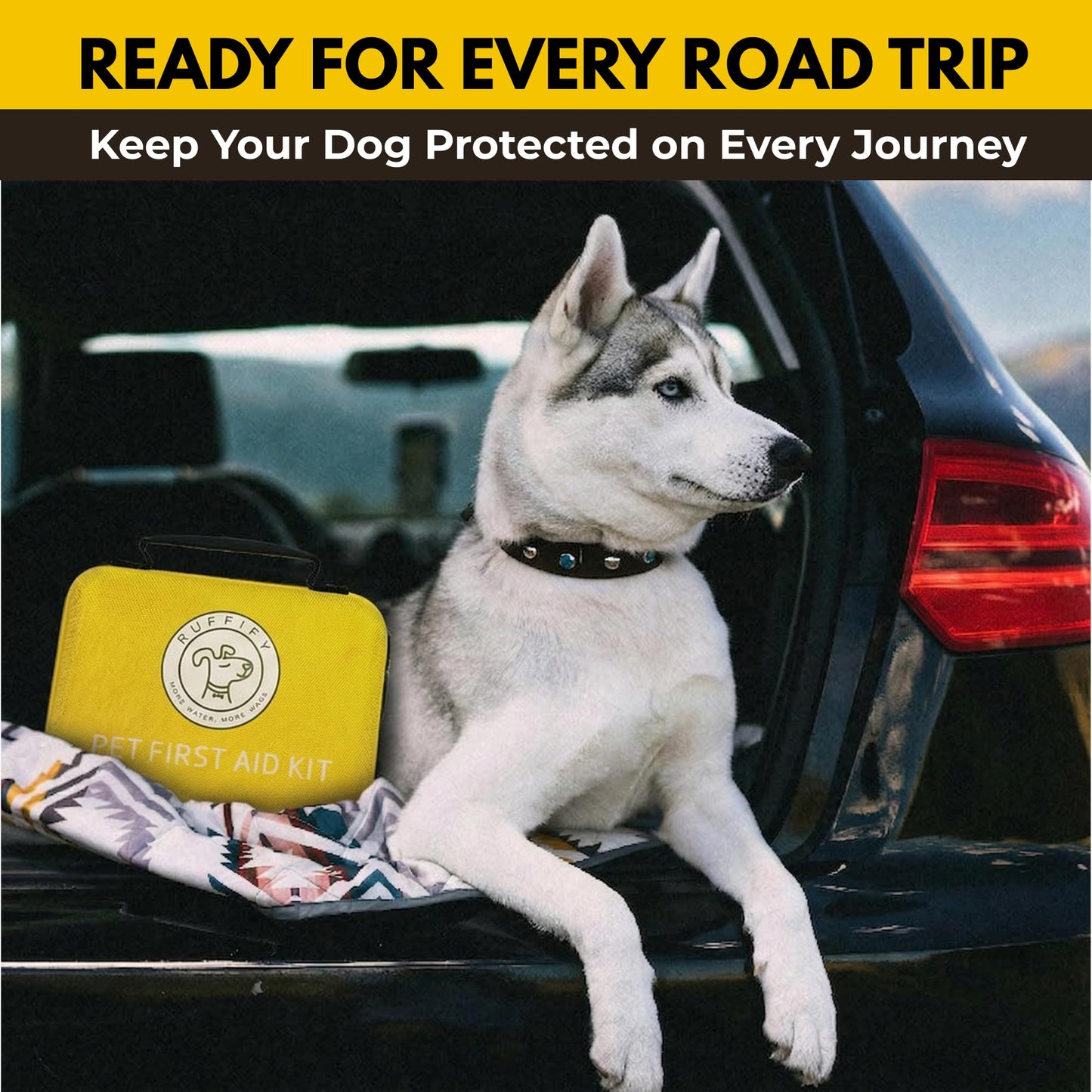 Ruffify Dog and Cat First Aid Kit – Vet Approved, 74 Essential Items Pet Emergency Kit Accessories for Car, Travel, Hunting, Hiking & Camping Gear with Mini Pouch for Home, Office & Outdoor Adventures